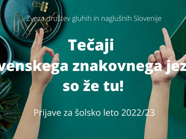 Tečaji slovenskega znakovnega jezika v šolskem letu 2022/23