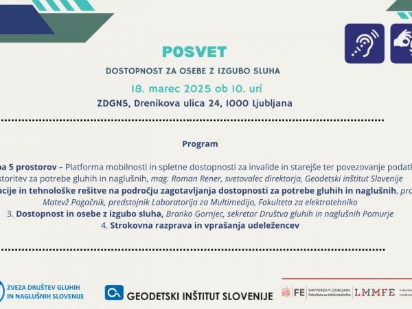 Posvet – Dostopnost za osebe z izgubo sluha