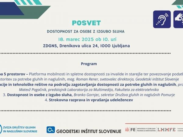 Vabilo na posvet – Dostopnost za osebe z izgubo sluha