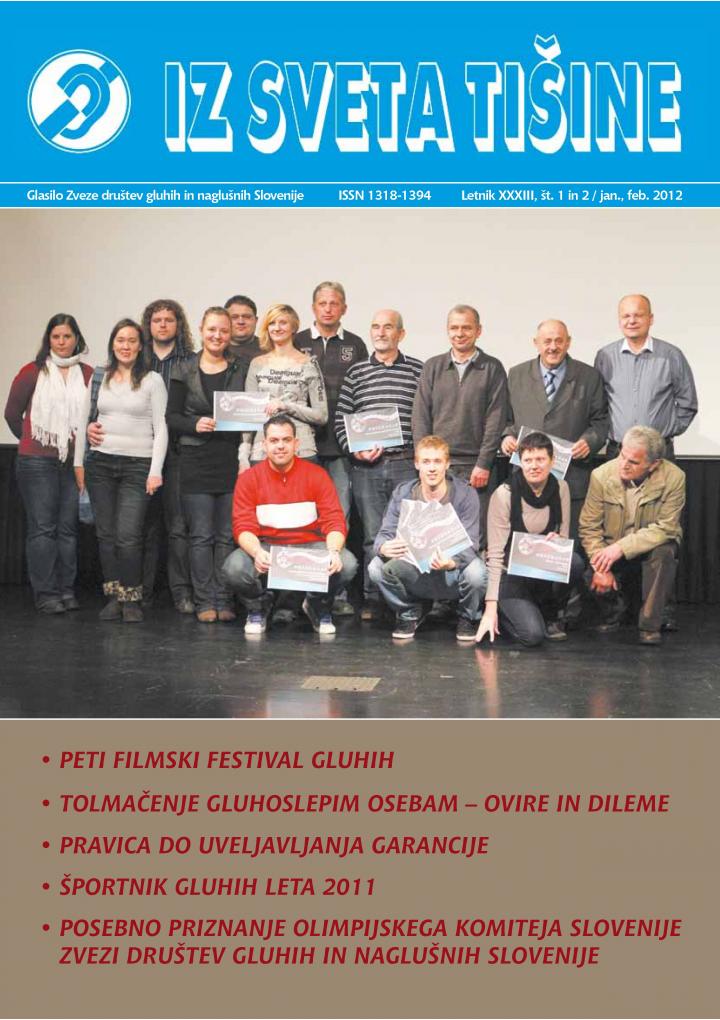 Iz sveta tišine januar – februar 2012