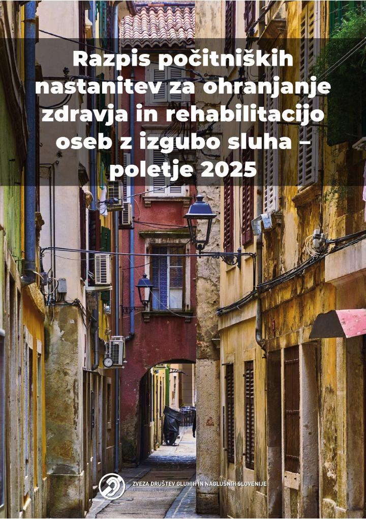 Iz sveta tišine - razpis poletje 2025