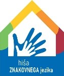 Kateri logotip Hiše znakovnega jezika je pravilen?